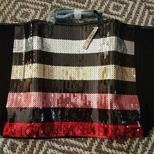 NEW- Victoria Secret Sparkly large tote